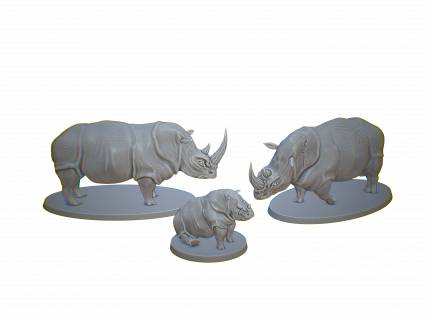 Nashorn Familie