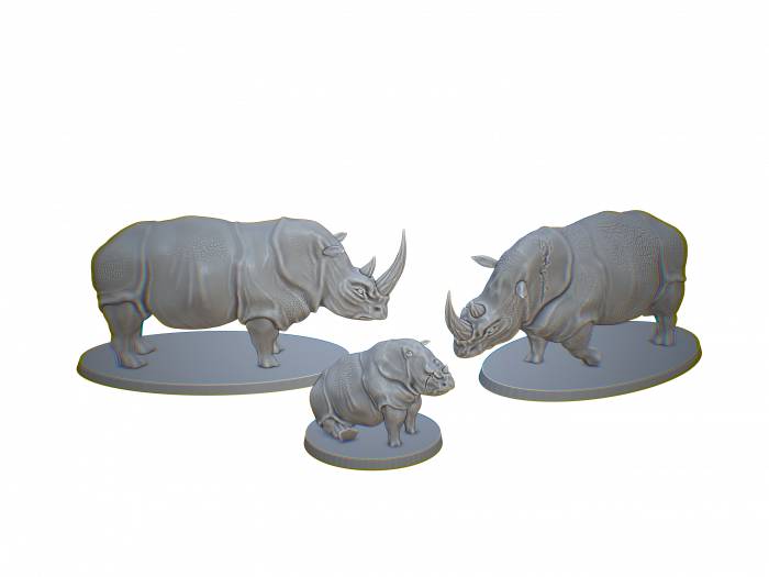 Nashorn Familie