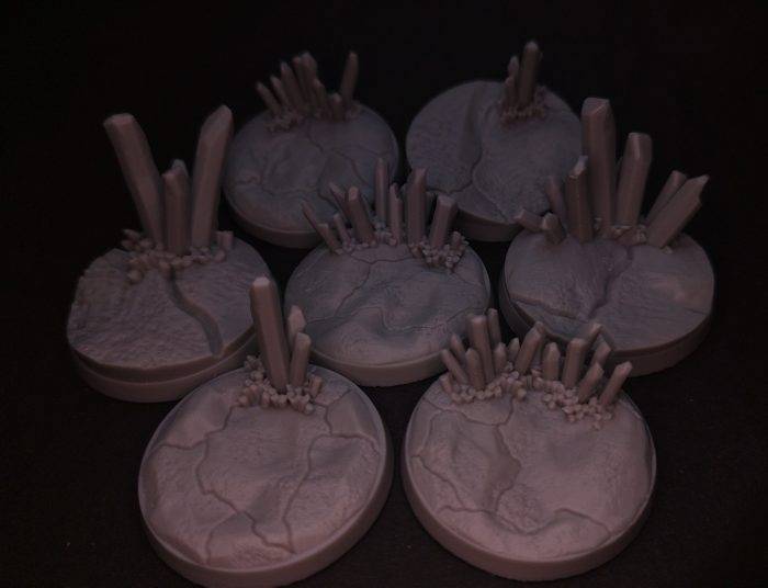 Crystal Bases 40mm rund